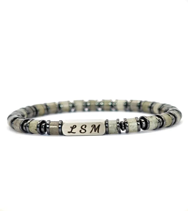 Bracelet Terra Cotta - Labradorite 6mm