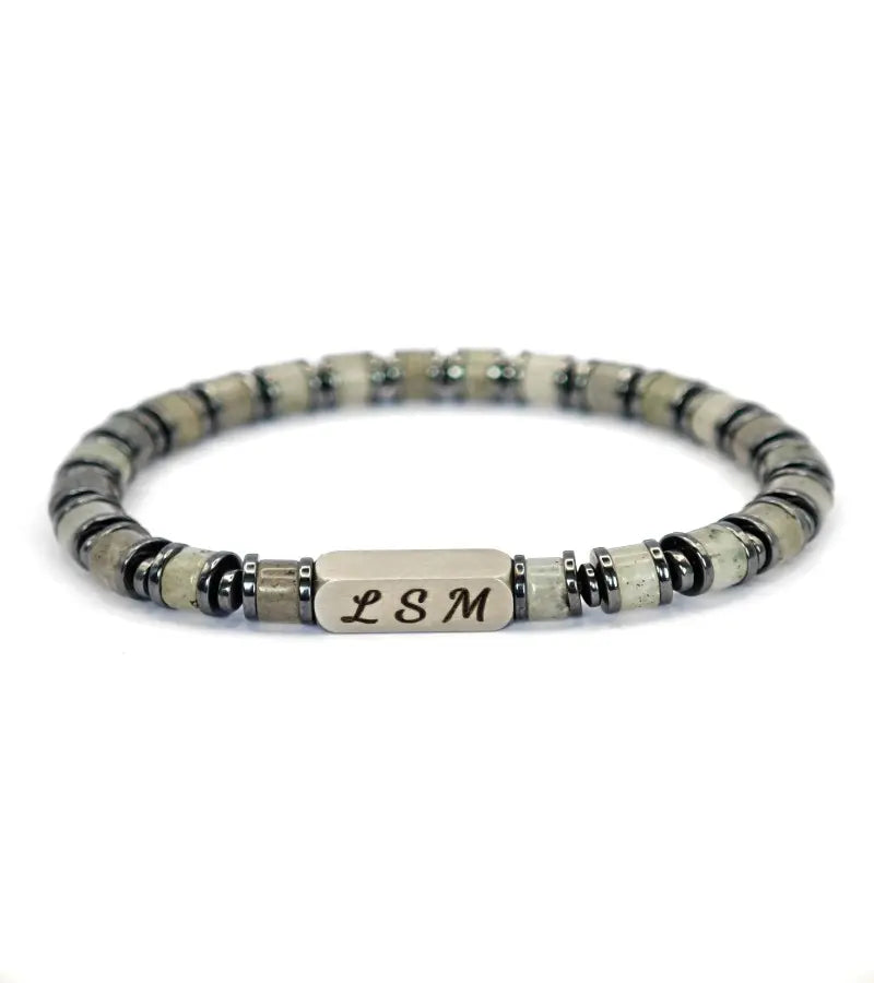 Bracelet Terra Cotta - Labradorite 6mm