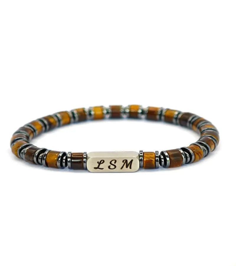 Bracelet Terra Cotta - Œil du Tigre 6mm