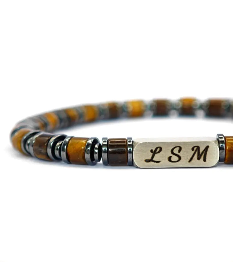 Bracelet Terra Cotta - Œil du Tigre 6mm