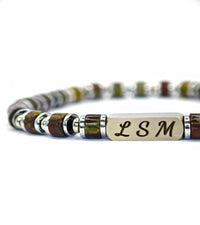 Bracelet Terra Cotta - Jaspe Sang du dragon 6mm