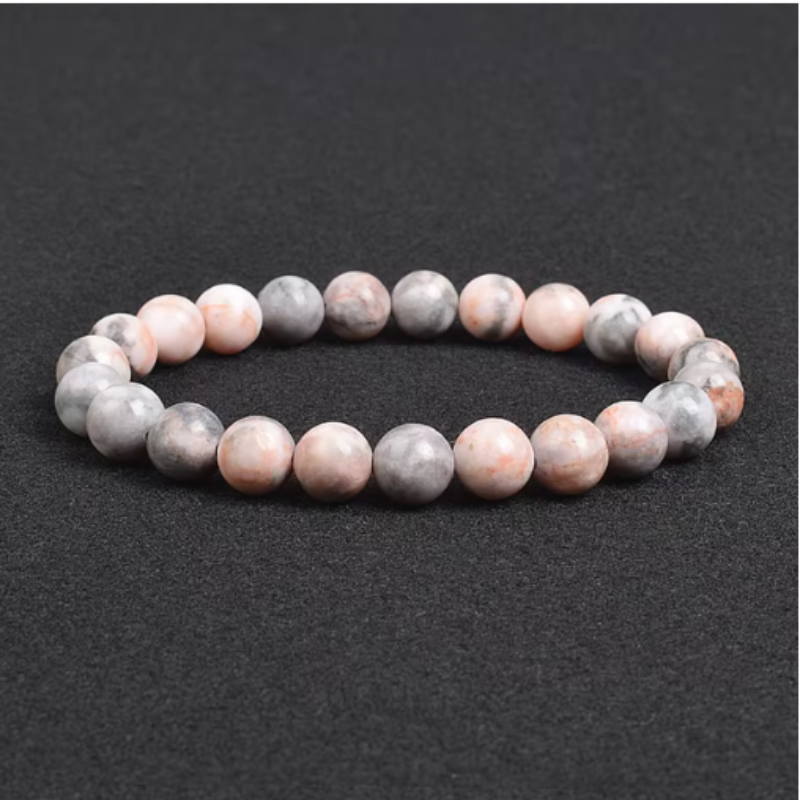 Bracelet Jaspe Zèbre Rose