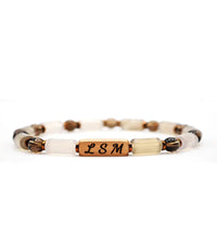 Bracelet Prisme - Agate Grise et Quartz Fumé