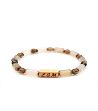 Bracelet Prisme - Agate Grise et Quartz Fumé