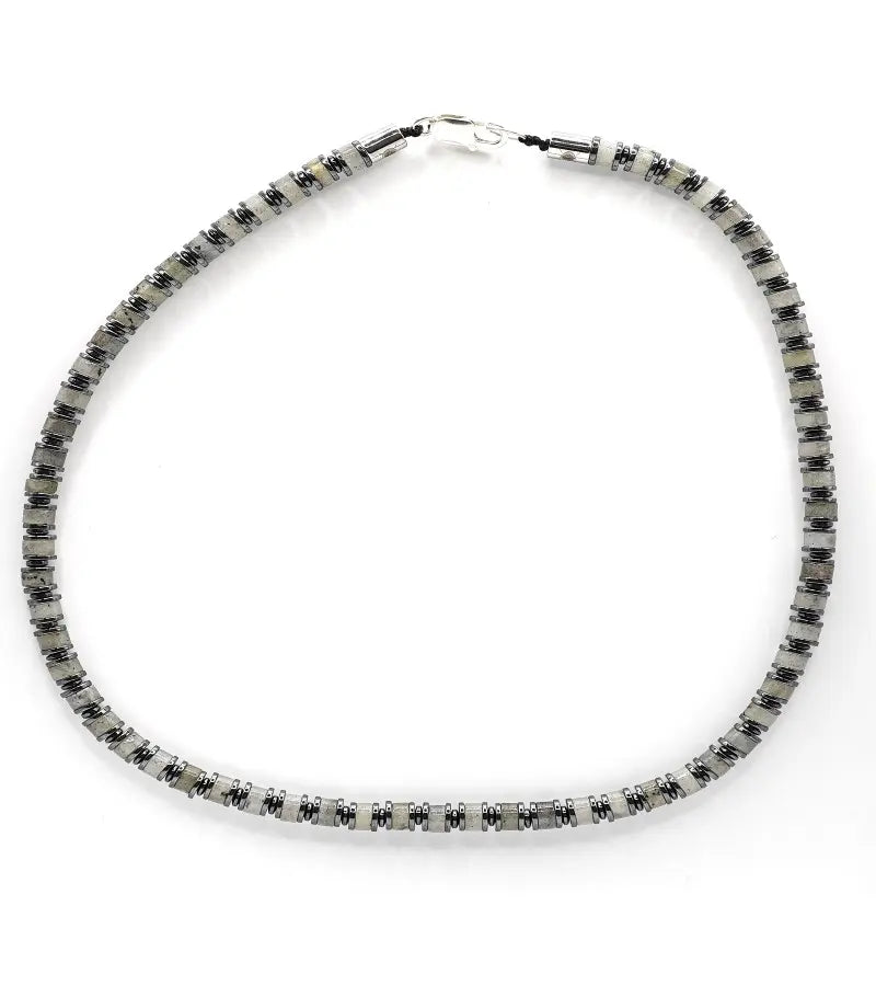 Collier Boréal - Labradorite & Hématite 6mm