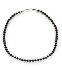 Collier Orion - Agate Noire & Hématite cuivrée 6mm