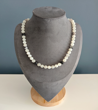 Collier en Pierre de Lune et Quartz Tourmaline