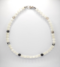 Collier en Pierre de Lune et Quartz Tourmaline