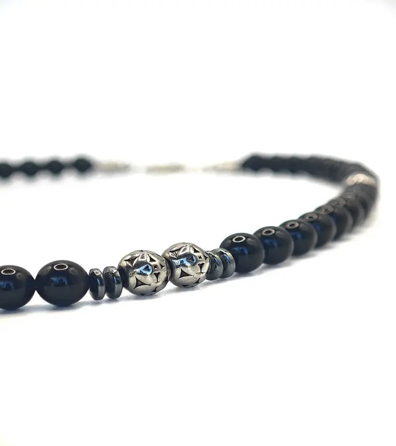 Collier Styx - Obsidienne Noire 8mm