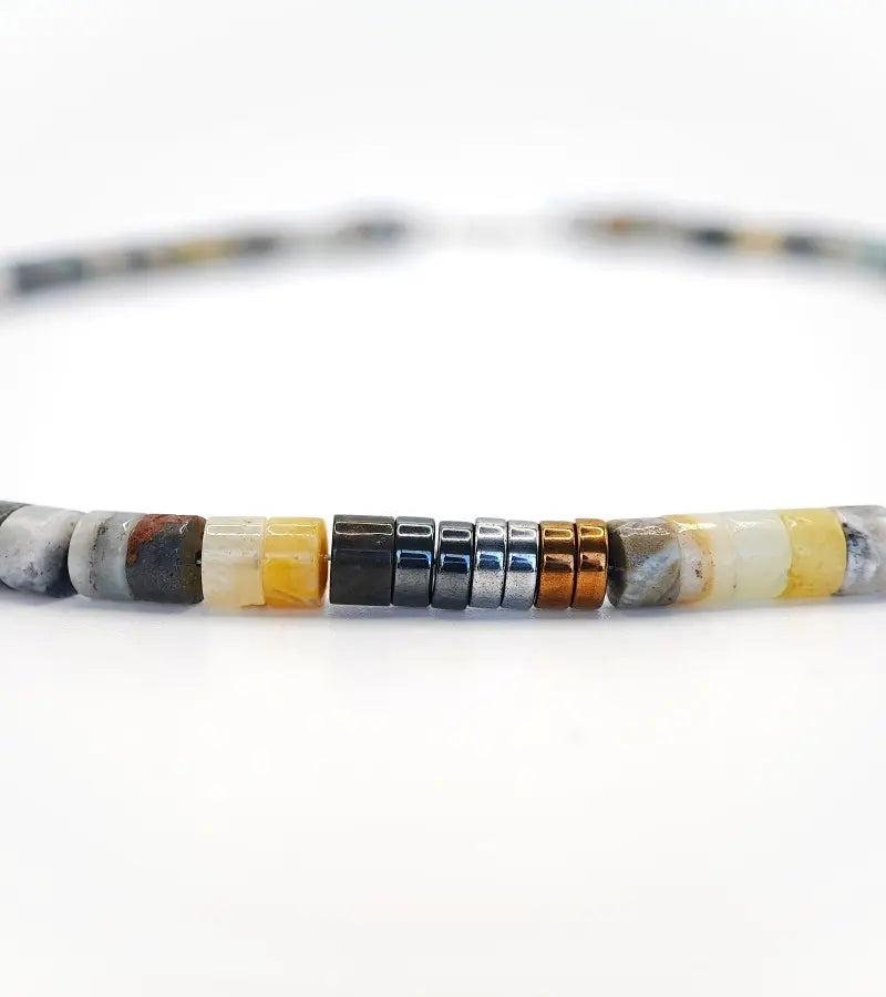 Collier Vortex - Agate Crazy Lace 6mm