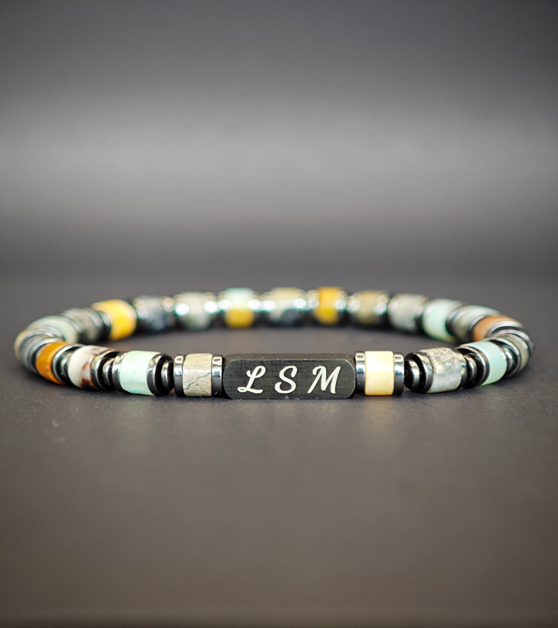Bracelet Terra Cotta - Crazy Lace Agate 6mm