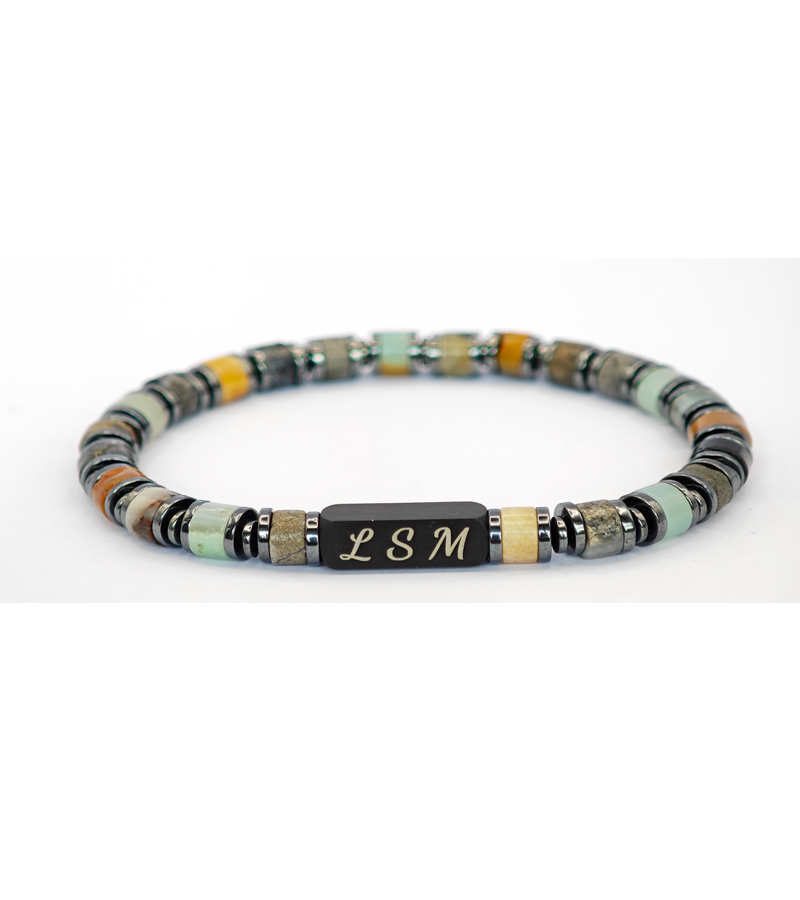Bracelet Terra Cotta - Crazy Lace Agate 6mm