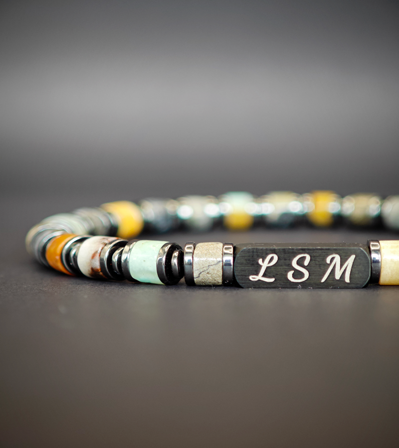 Bracelet Terra Cotta - Crazy Lace Agate 6mm