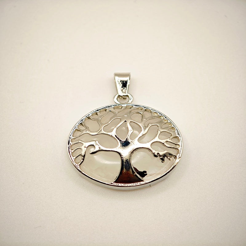 Pendentif "Energie pure" Arbre de vie en Cristal de roche
