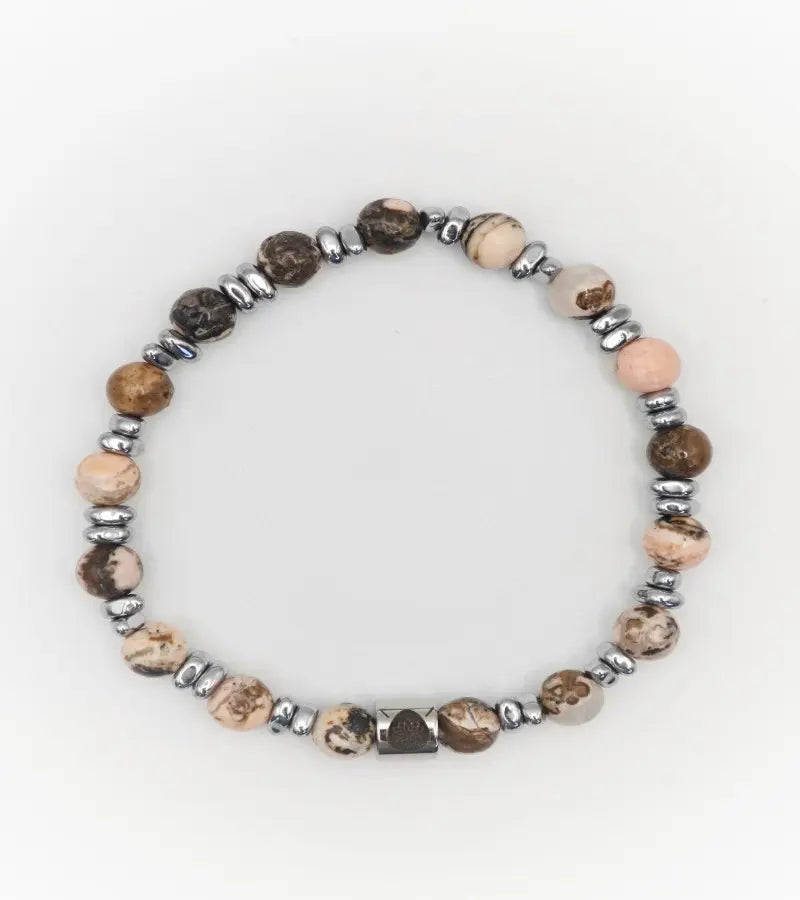 Bracelet Horizon - Rhodonite Afrique 6mm
