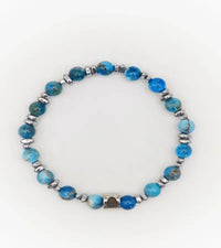 Bracelet Horizon - Apatite Bleue 6mm