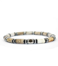 Bracelet Aether - Jaspe Feuille d'Argent 6mm