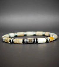 Bracelet Aether - Jaspe Feuille d'Argent 6mm