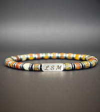 Bracelet Terra Cotta - Jaspe Picasso 6mm