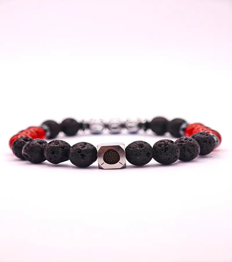 Bracelet Edition Halloween Pierre de Lave & Cornaline