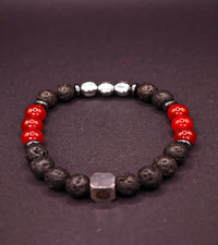 Bracelet Edition Halloween Pierre de Lave & Cornaline