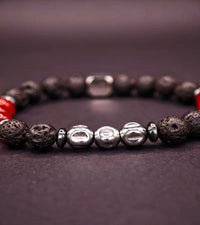 Bracelet Edition Halloween Pierre de Lave & Cornaline
