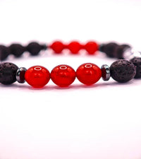 Bracelet Edition Halloween Pierre de Lave & Cornaline