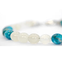 Bracelet Clarté et Intuition - Apatite bleue et Pierre de Lune 6mm