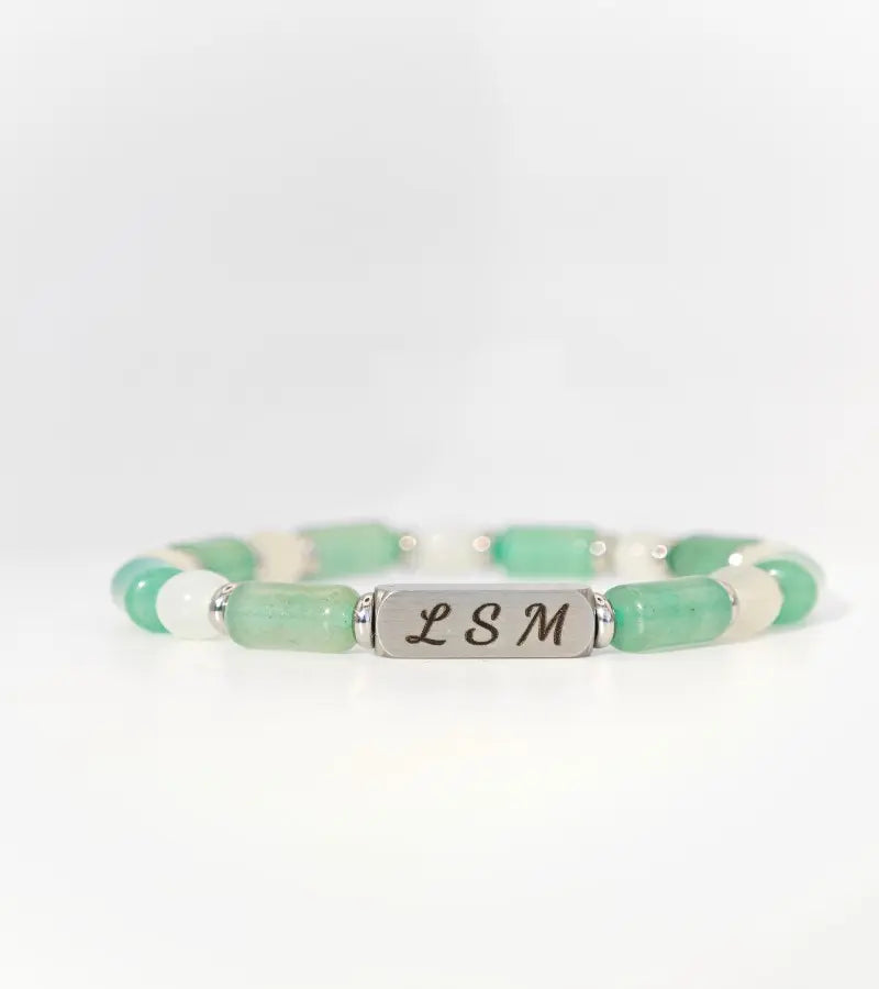 Bracelet Prisme - Aventurine Verte Pierre de Lune