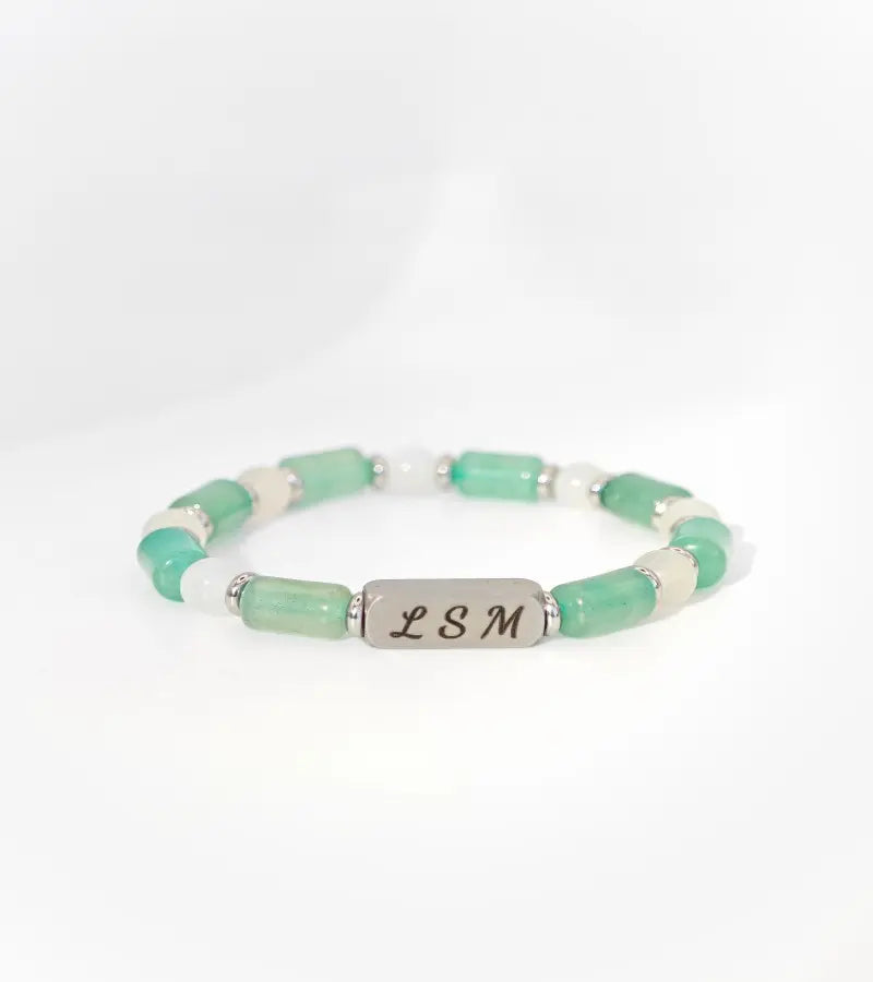 Bracelet Prisme - Aventurine Verte Pierre de Lune
