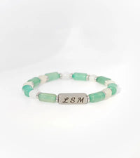 Bracelet Prisme - Aventurine Verte Pierre de Lune