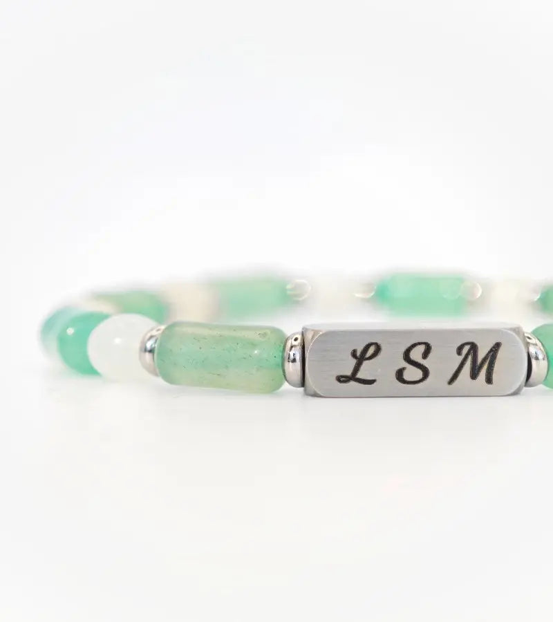Bracelet Prisme - Aventurine Verte Pierre de Lune