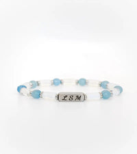 Bracelet Prisme - Opaline & Calcédoine Bleue