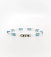 Bracelet Prisme - Opaline & Calcédoine Bleue