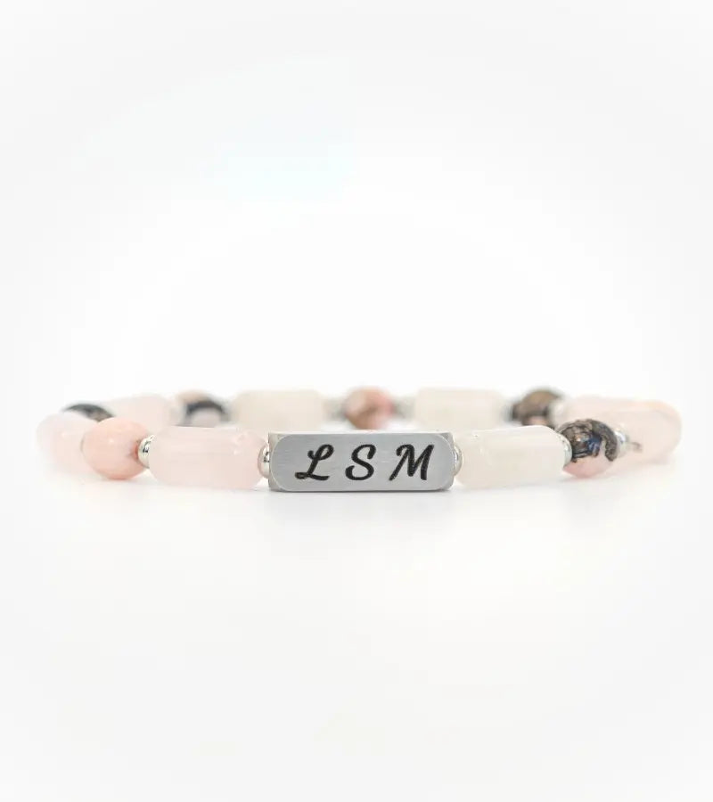 Bracelet Prisme - Quartz Rose Rhodonite Afrique 6mm