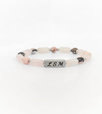 Bracelet Prisme - Quartz Rose Rhodonite Afrique 6mm