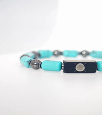 Bracelet Prisme - Turquoise Hématite 6mm