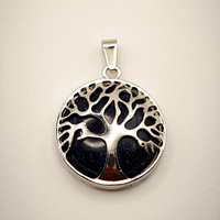 Pendentif "Energie pure" Arbre de vie en Sable bleu