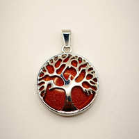 Pendentif "Energie pure" Arbre de vie en Sable doré