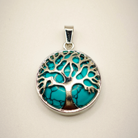 Pendentif "Energie pure" arbre de vie en Turquoise