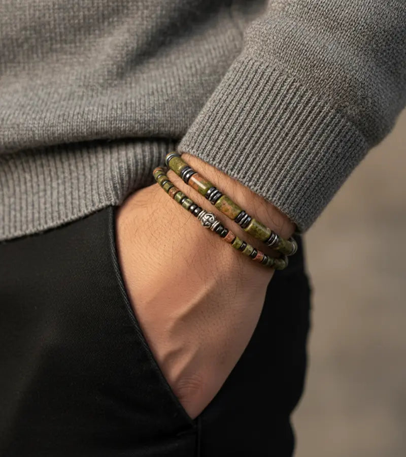 Bracelet Aether - Unakite 6mm